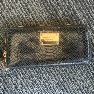 Michael Kors Snake Skin Travel Wallet/ Wristlet
